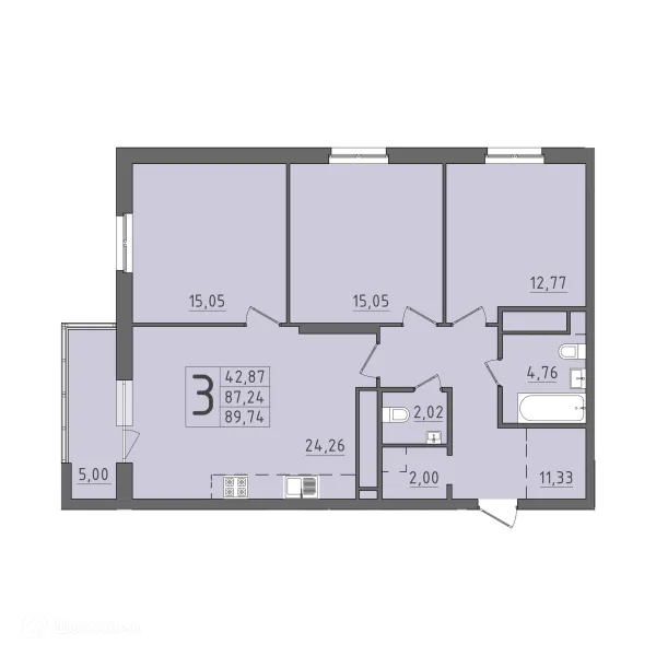 3 комн. квартиры в Саранске новостройки