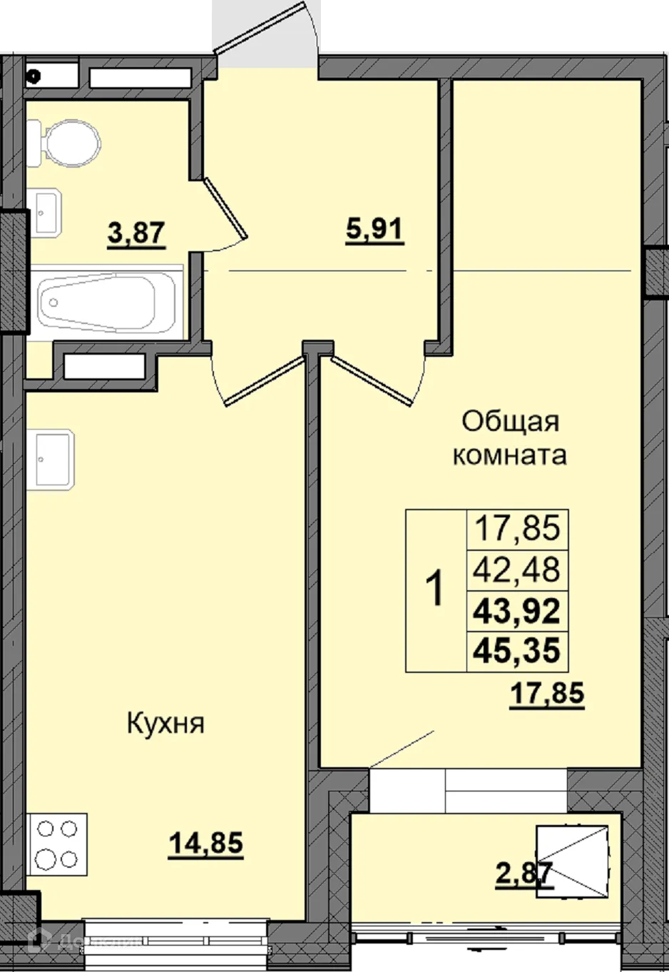 Фото квартиры в ЖК Алгыс