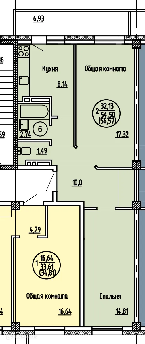 Фото квартиры в ЖК Жилой комплекс в 16 квартале