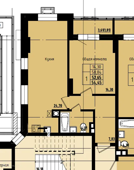 Фото квартиры в ЖК МЖД по ул. Чехова в г. Якутск