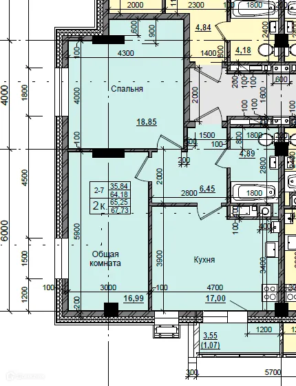 Фото квартиры в ЖК по пр-ту Михаила Николаева
