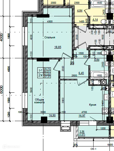 Фото квартиры в ЖК по пр-ту Михаила Николаева
