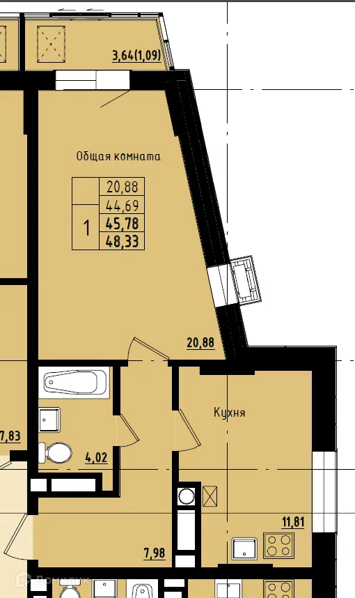 Фото квартиры в ЖК МЖД по ул. Чехова в г. Якутск