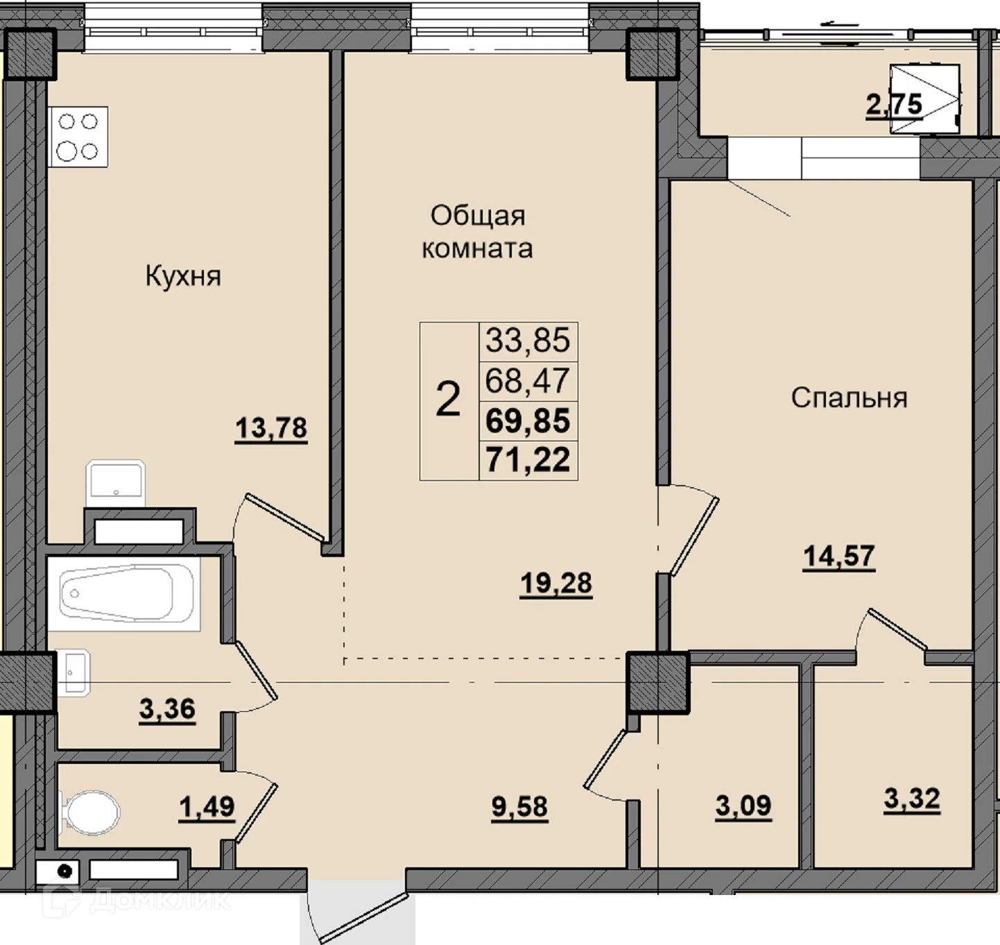 Фото квартиры в ЖК Алгыс