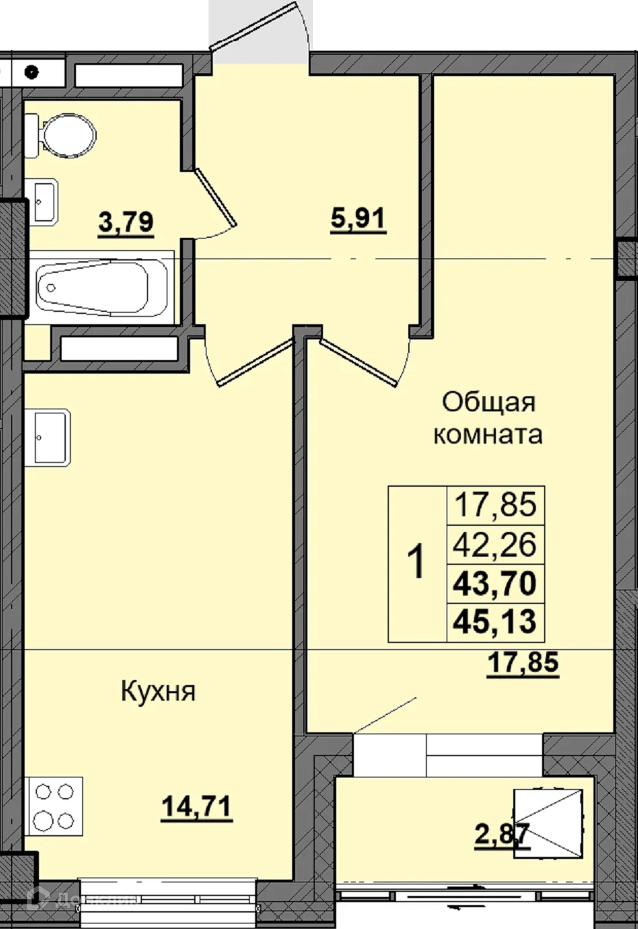 Фото квартиры в ЖК Алгыс