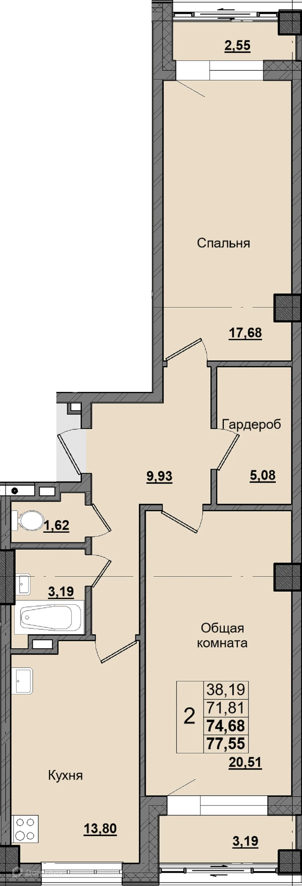 Фото квартиры в ЖК Алгыс
