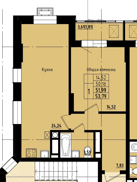 Фото квартиры в ЖК МЖД по ул. Чехова в г. Якутск