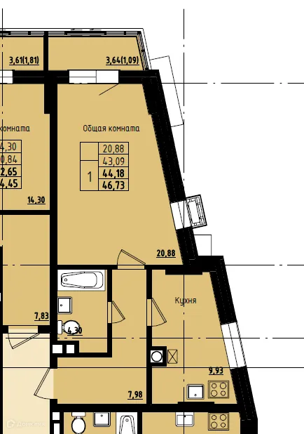 Фото квартиры в ЖК МЖД по ул. Чехова в г. Якутск