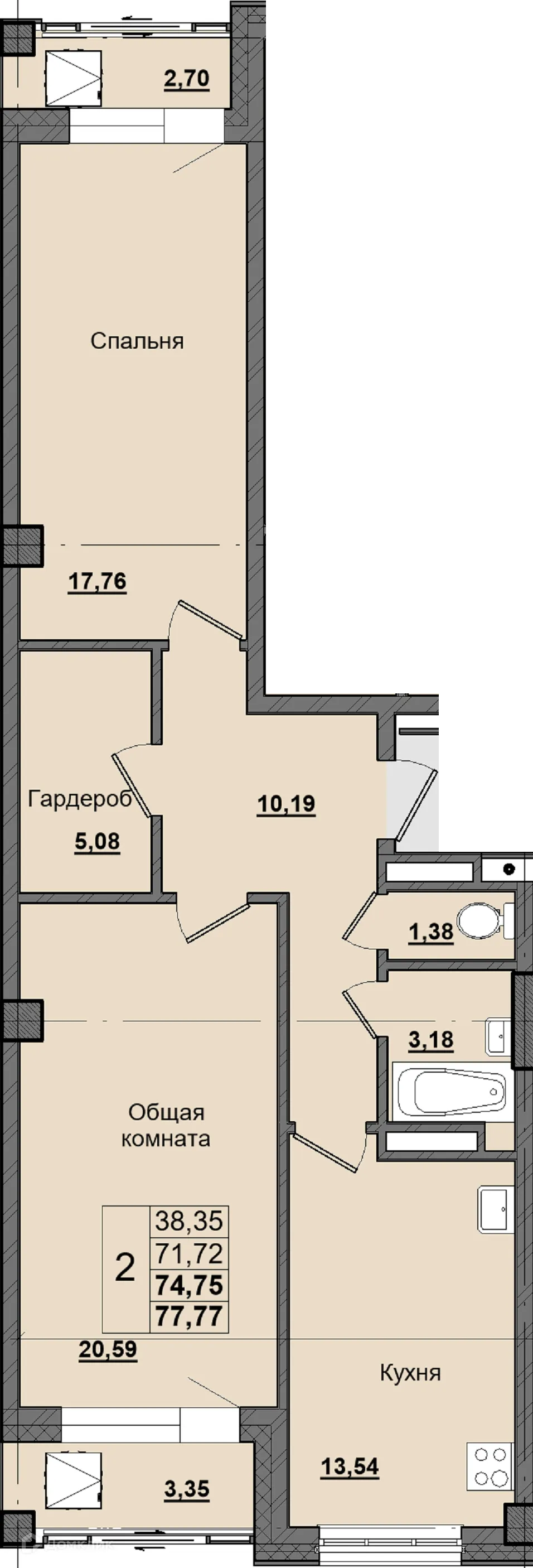 Фото квартиры в ЖК Алгыс