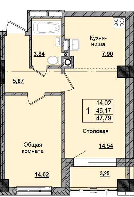 Фото квартиры в ЖК Алгыс