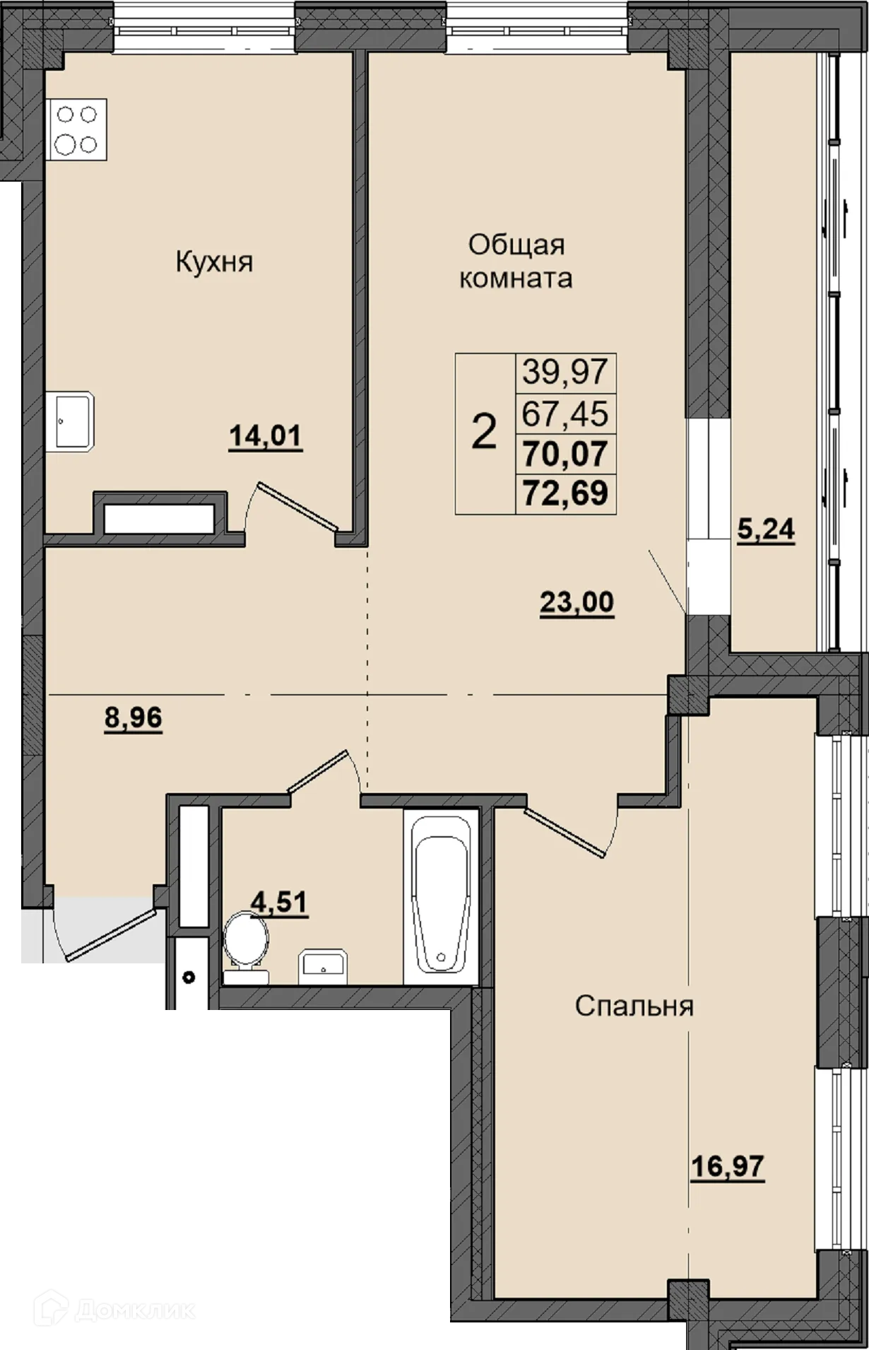 Фото квартиры в ЖК Алгыс