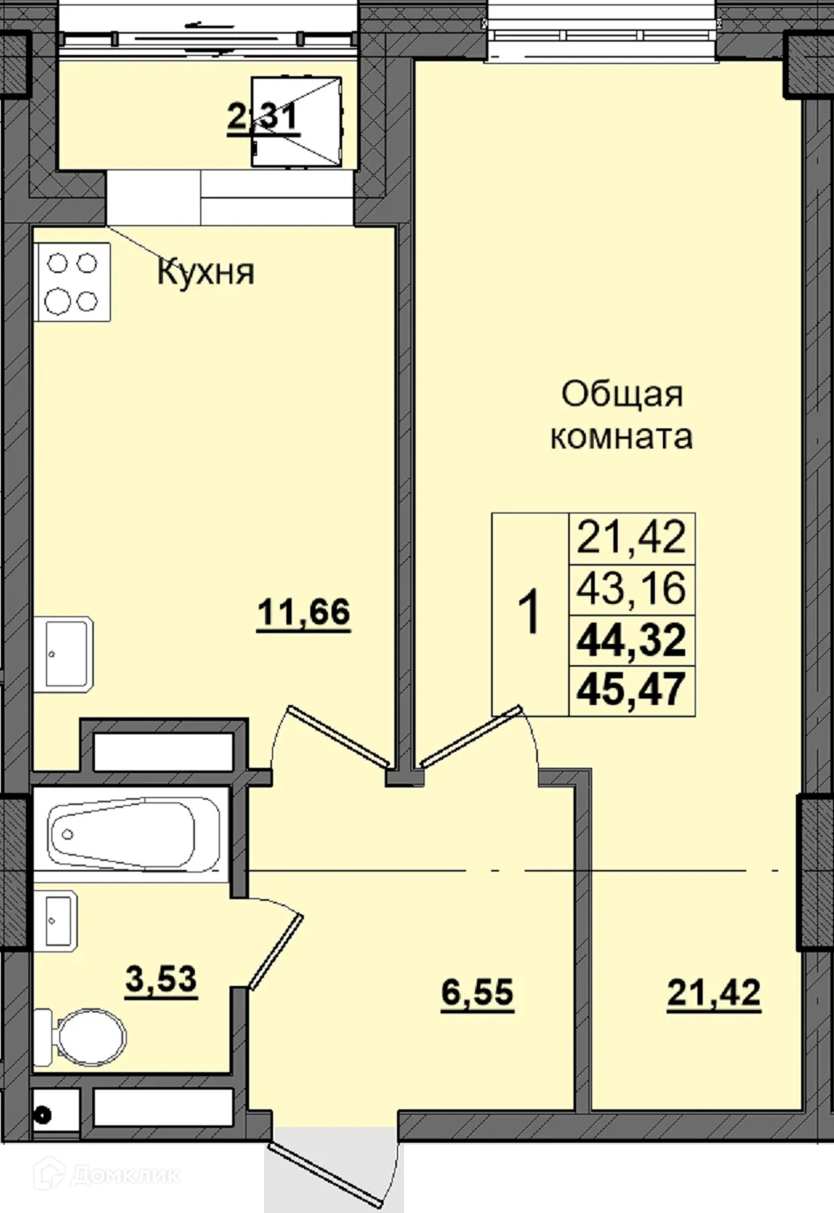 Фото квартиры в ЖК Алгыс