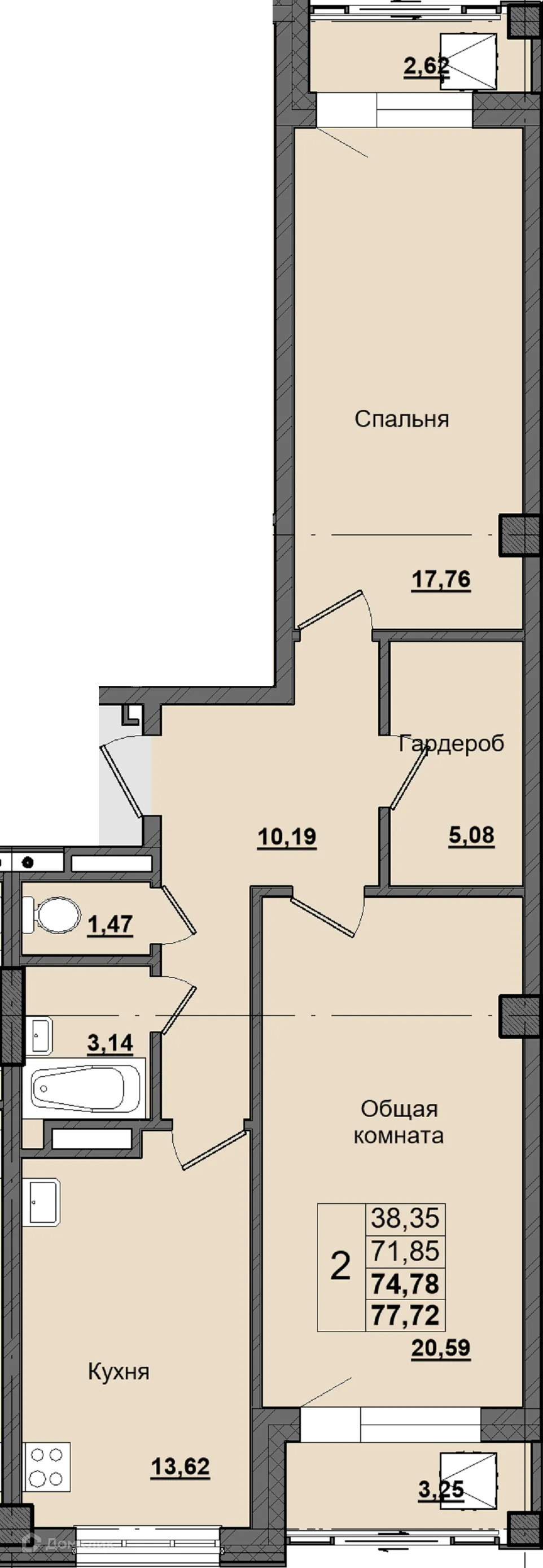 Фото квартиры в ЖК Алгыс