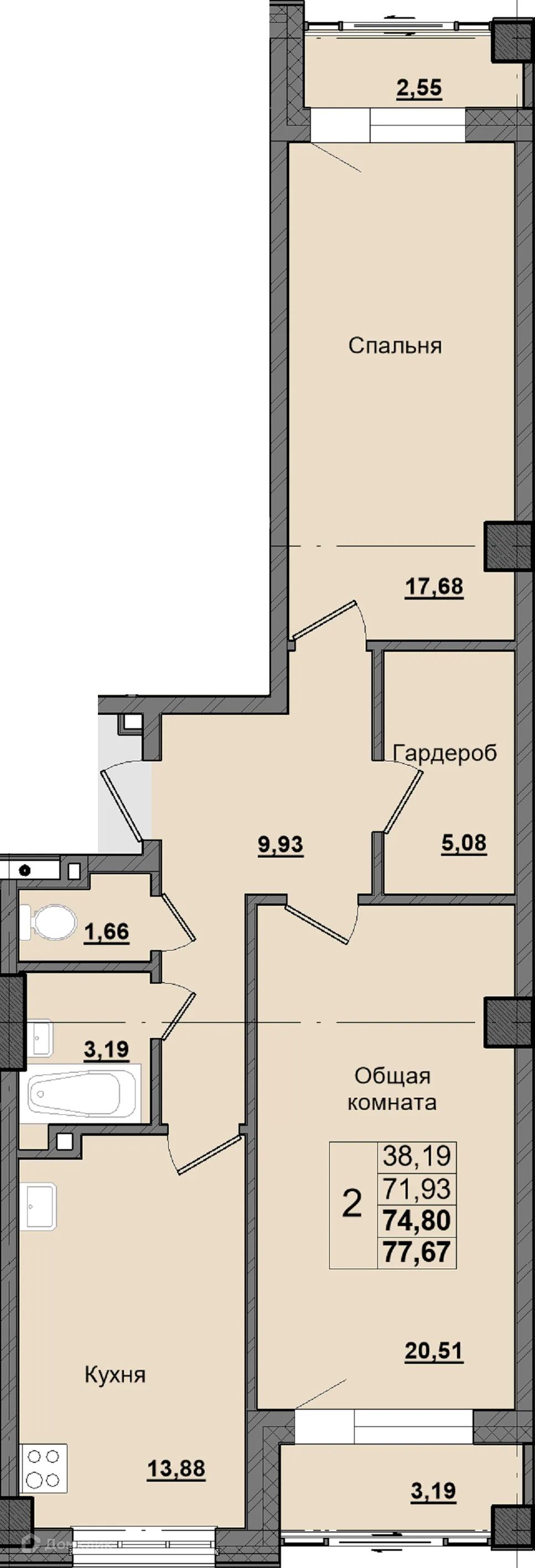 Фото квартиры в ЖК Алгыс