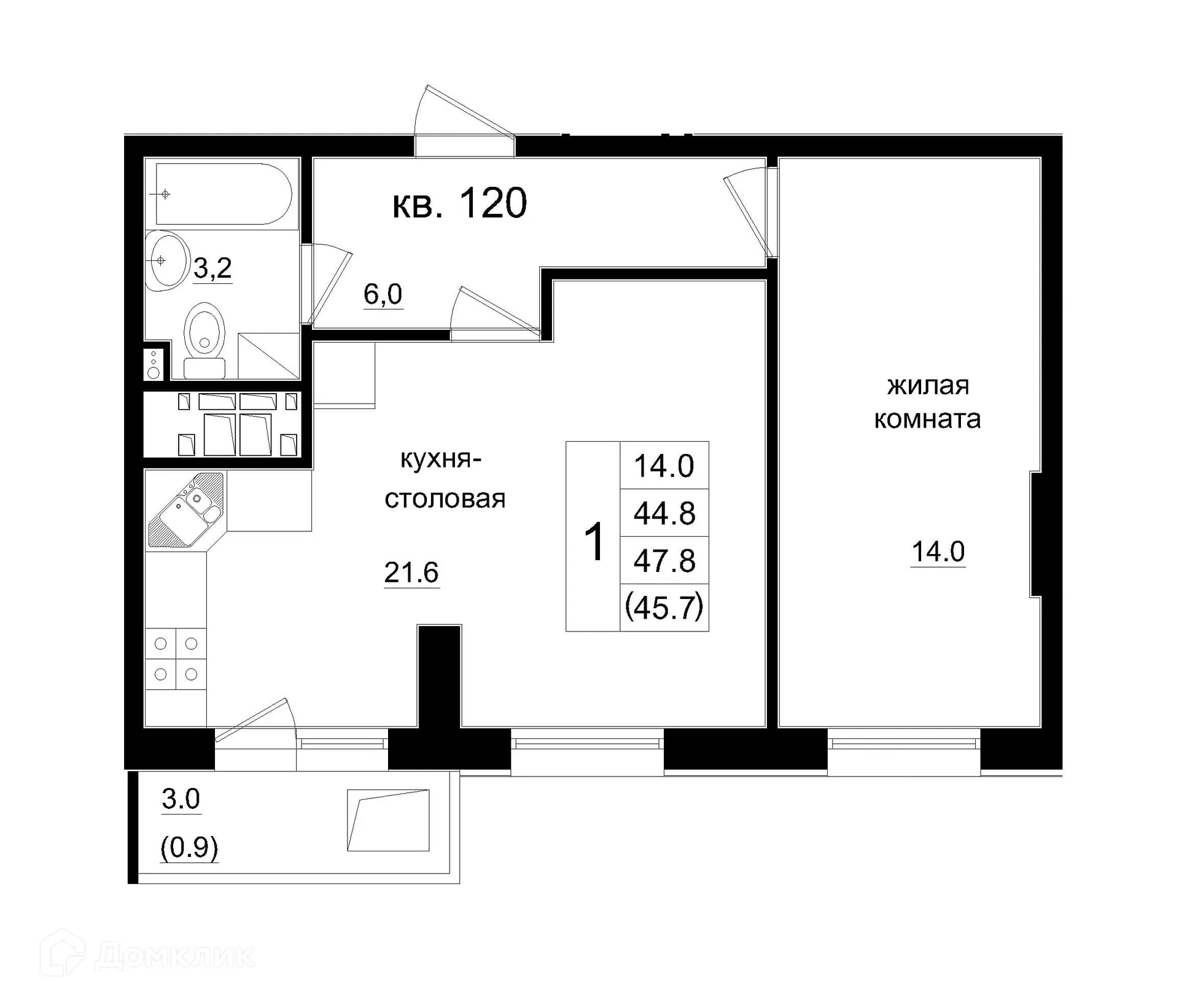 Фото квартиры в ЖК в квартале 78 г. Якутска