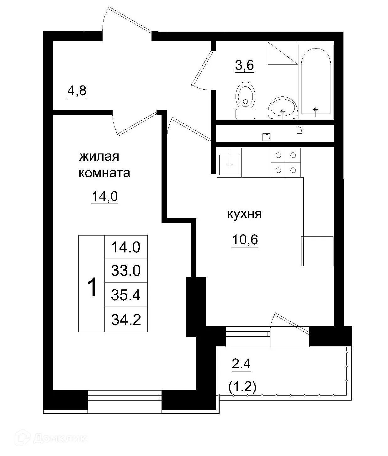 Фото квартиры в ЖК в квартале 78 г. Якутска