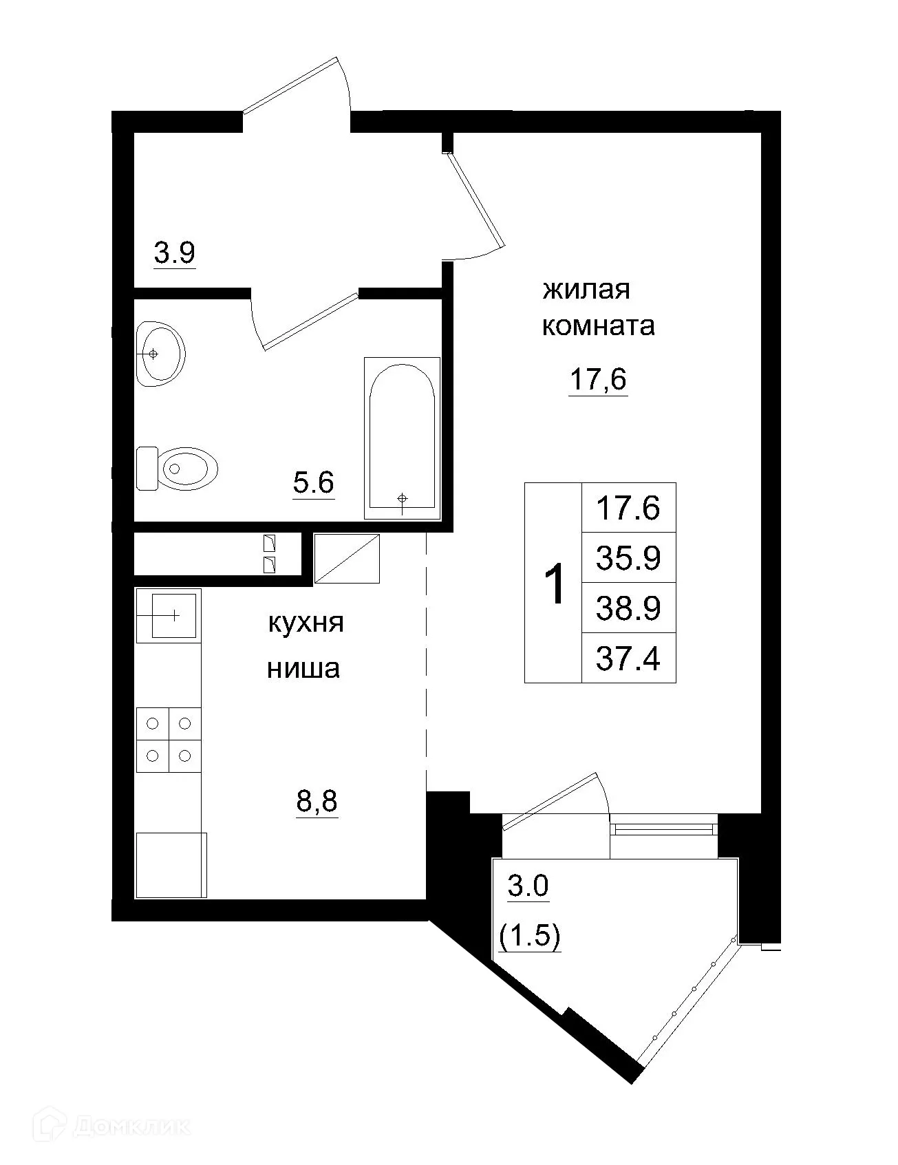 Фото квартиры в ЖК в квартале 78 г. Якутска