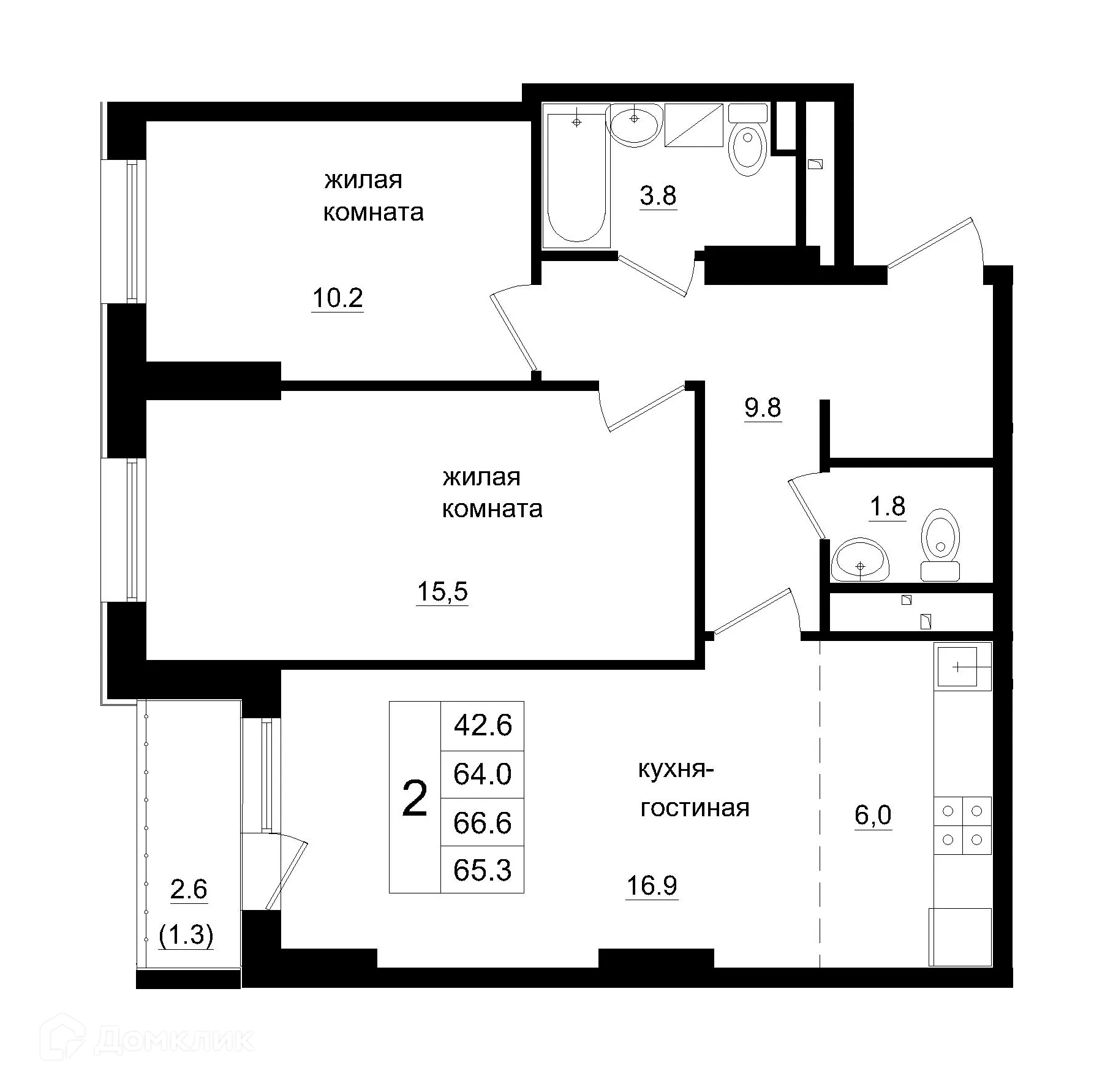 Фото квартиры в ЖК в квартале 78 г. Якутска