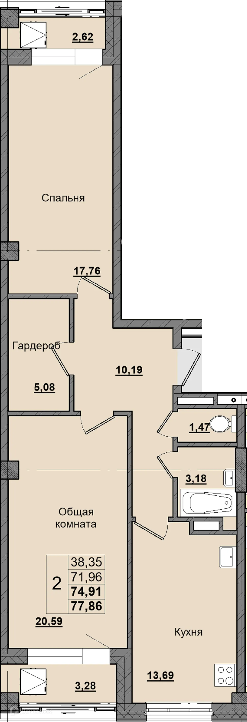 Фото квартиры в ЖК Алгыс