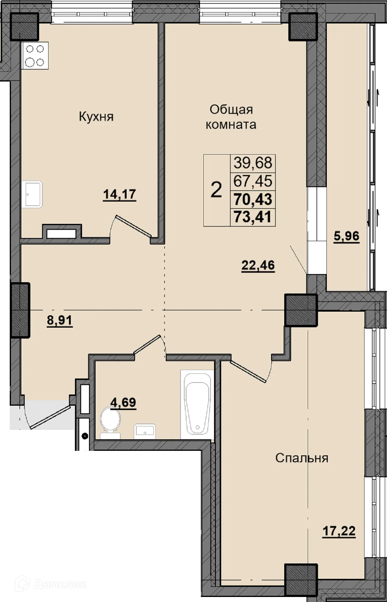 Фото квартиры в ЖК Алгыс