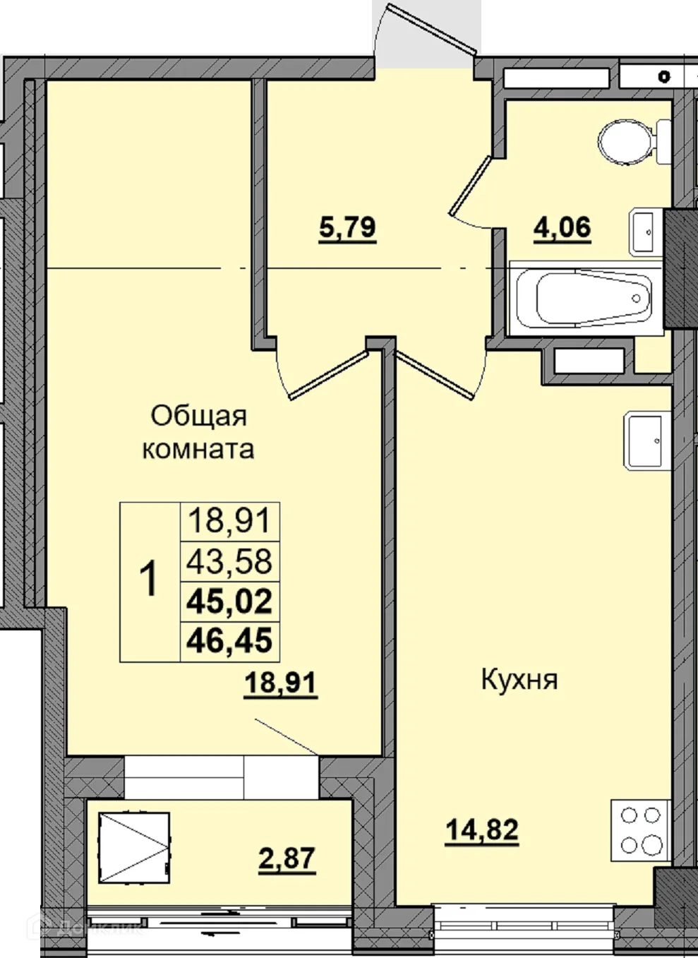 Фото квартиры в ЖК Алгыс