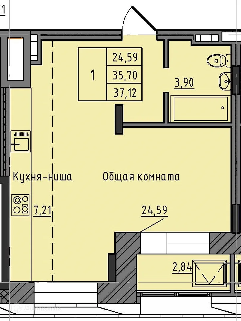 Фото квартиры в ЖК Жилой комплекс в 37 квартале  г. Якутска