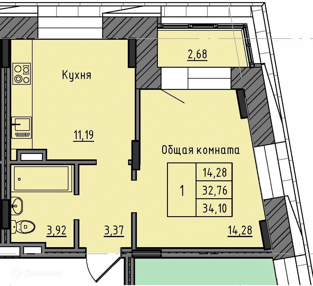 Фото квартиры в ЖК Жилой комплекс в 37 квартале  г. Якутска