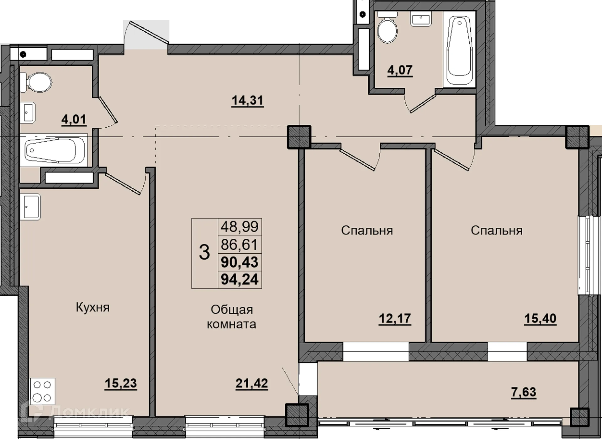 Фото квартиры в ЖК Алгыс