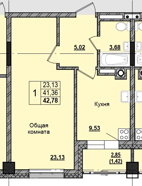 Фото квартиры в ЖК Алгыс