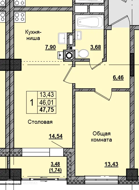 Фото квартиры в ЖК Алгыс
