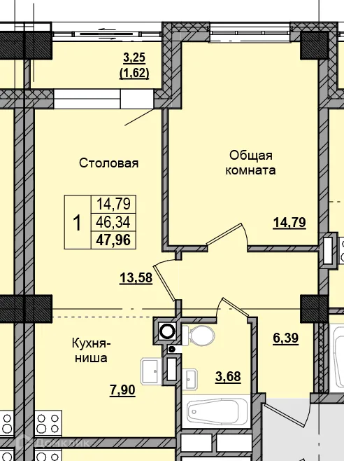 Фото квартиры в ЖК Алгыс