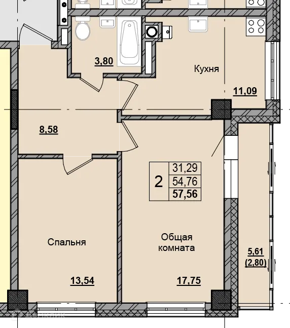 Фото квартиры в ЖК Алгыс