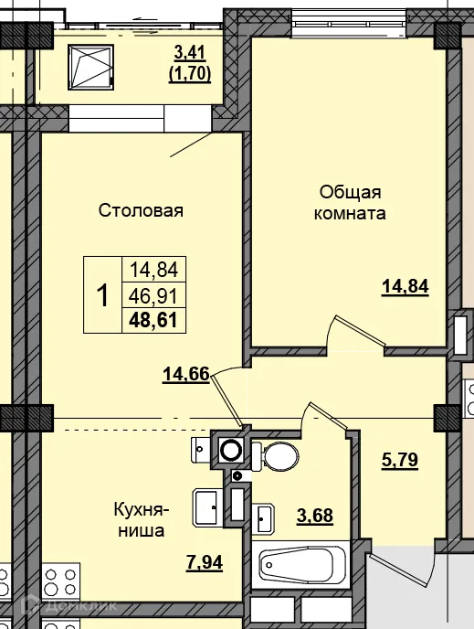 Фото квартиры в ЖК Алгыс