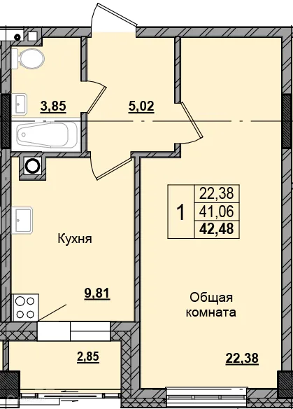 Фото квартиры в ЖК Алгыс