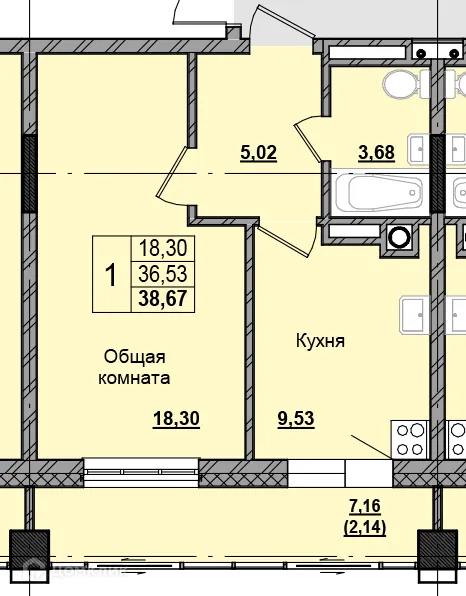 Фото квартиры в ЖК Алгыс