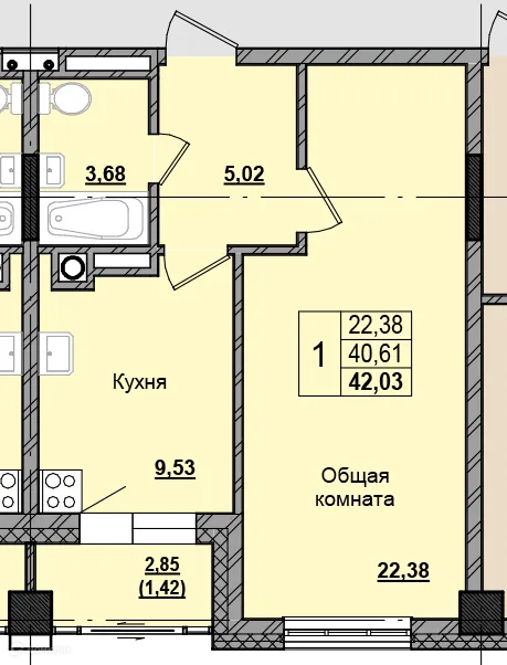 Фото квартиры в ЖК Алгыс