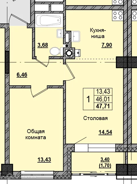 Фото квартиры в ЖК Алгыс