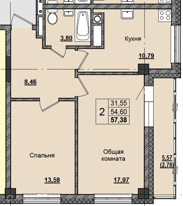 Фото квартиры в ЖК Алгыс