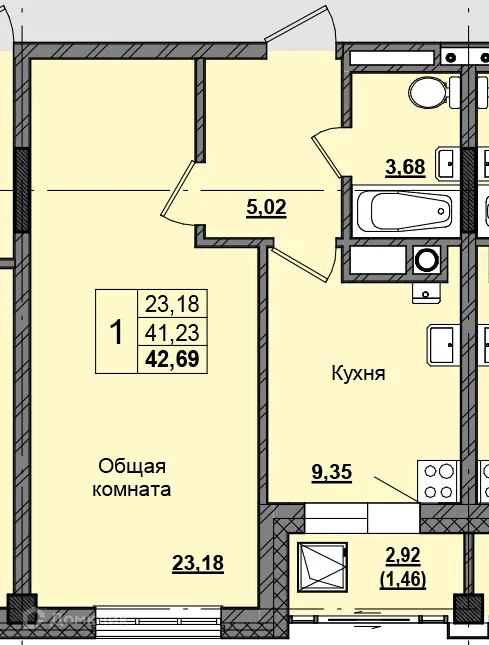 Фото квартиры в ЖК Алгыс