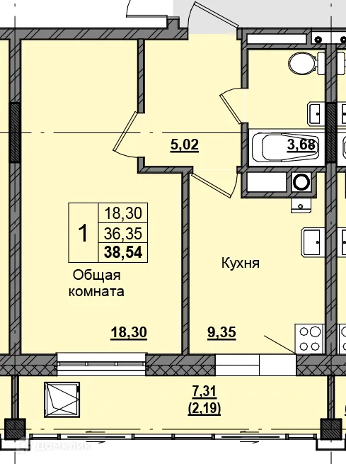 Фото квартиры в ЖК Алгыс