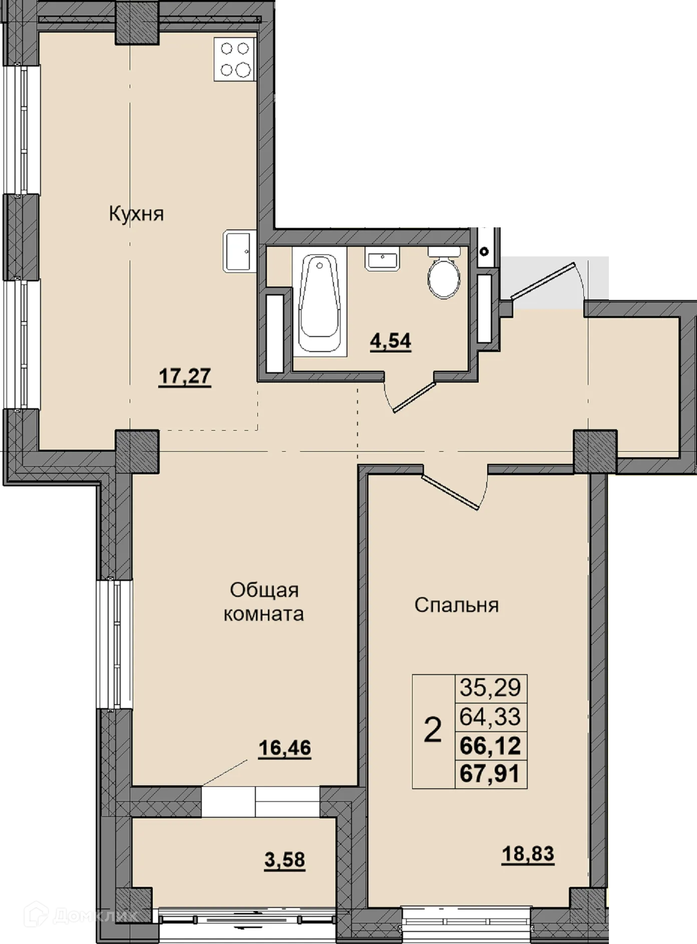 Фото квартиры в ЖК Алгыс