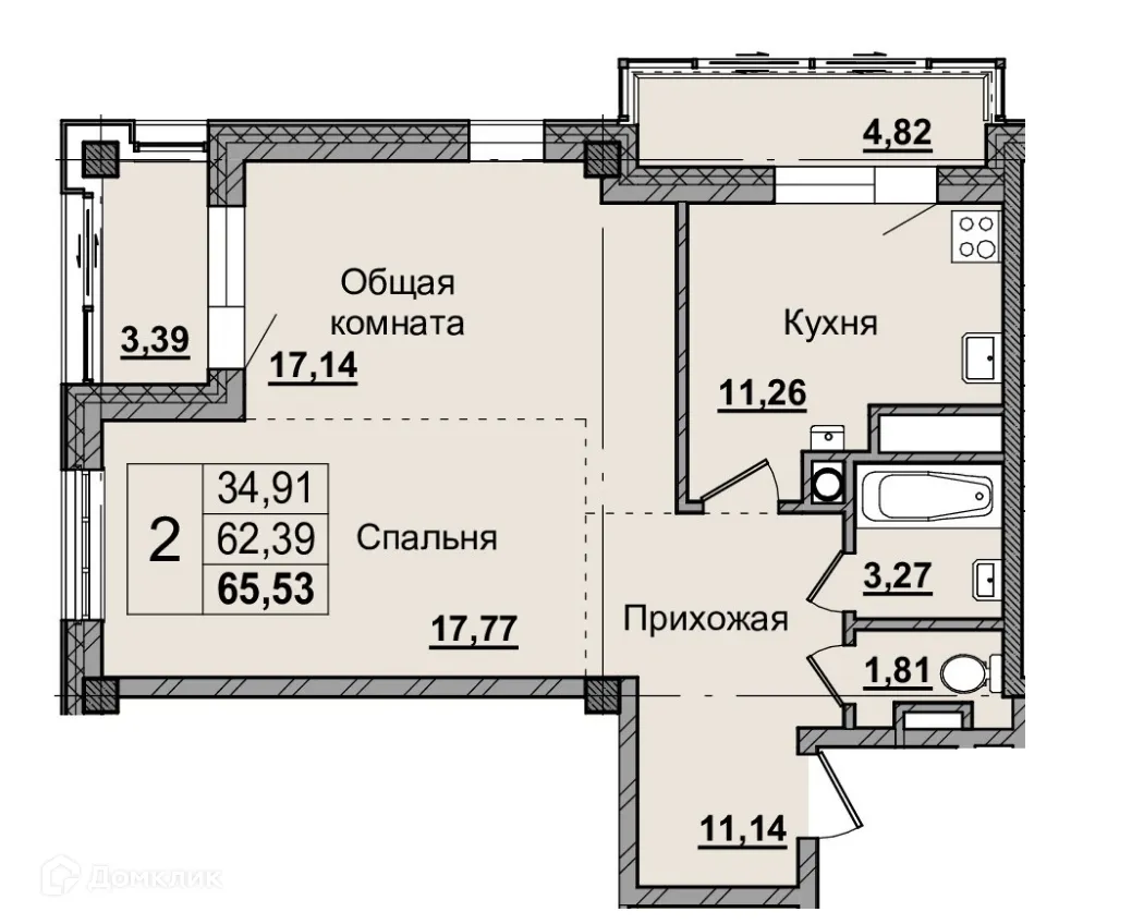 Фото квартиры в ЖК Алгыс