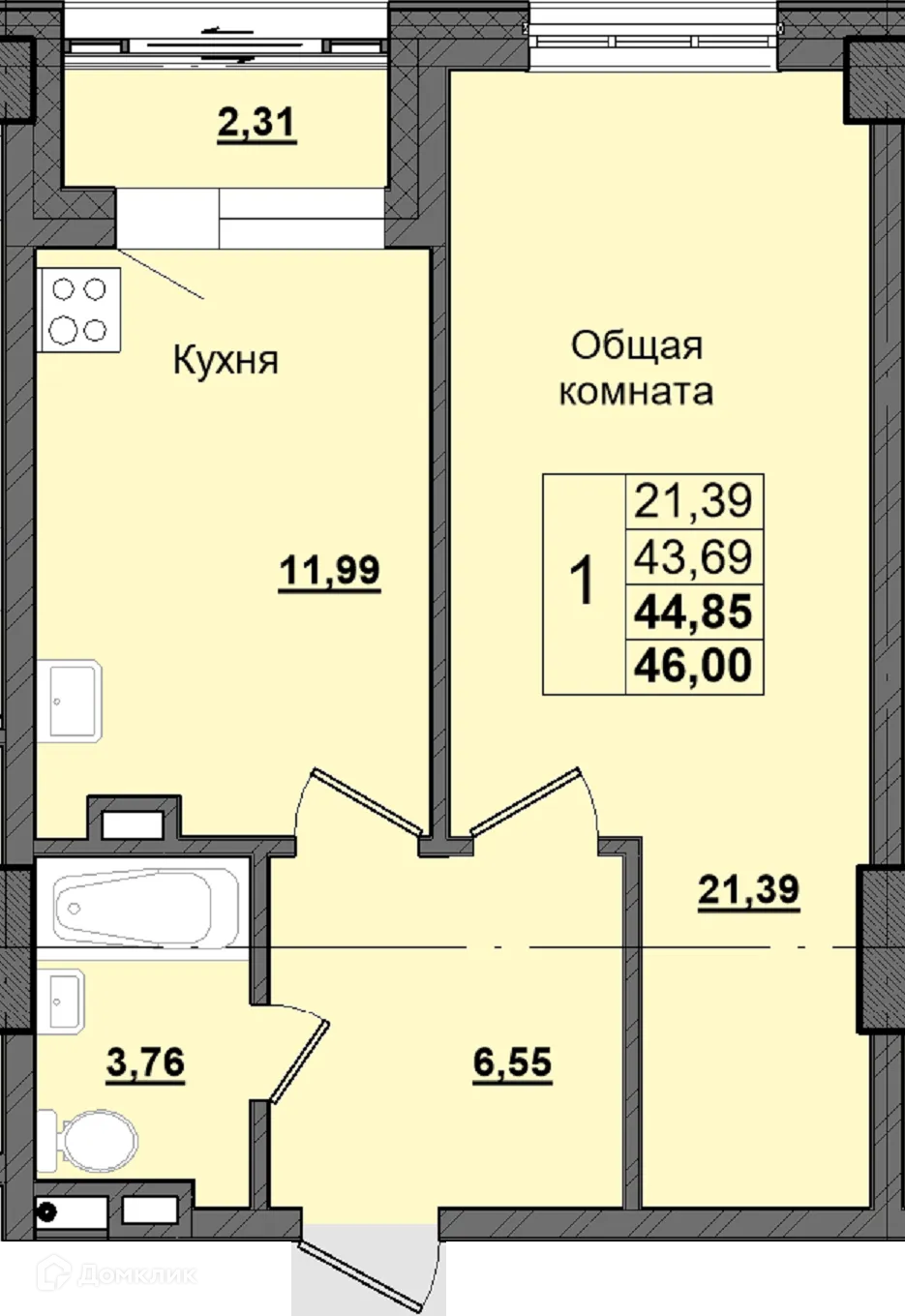 Фото квартиры в ЖК Алгыс