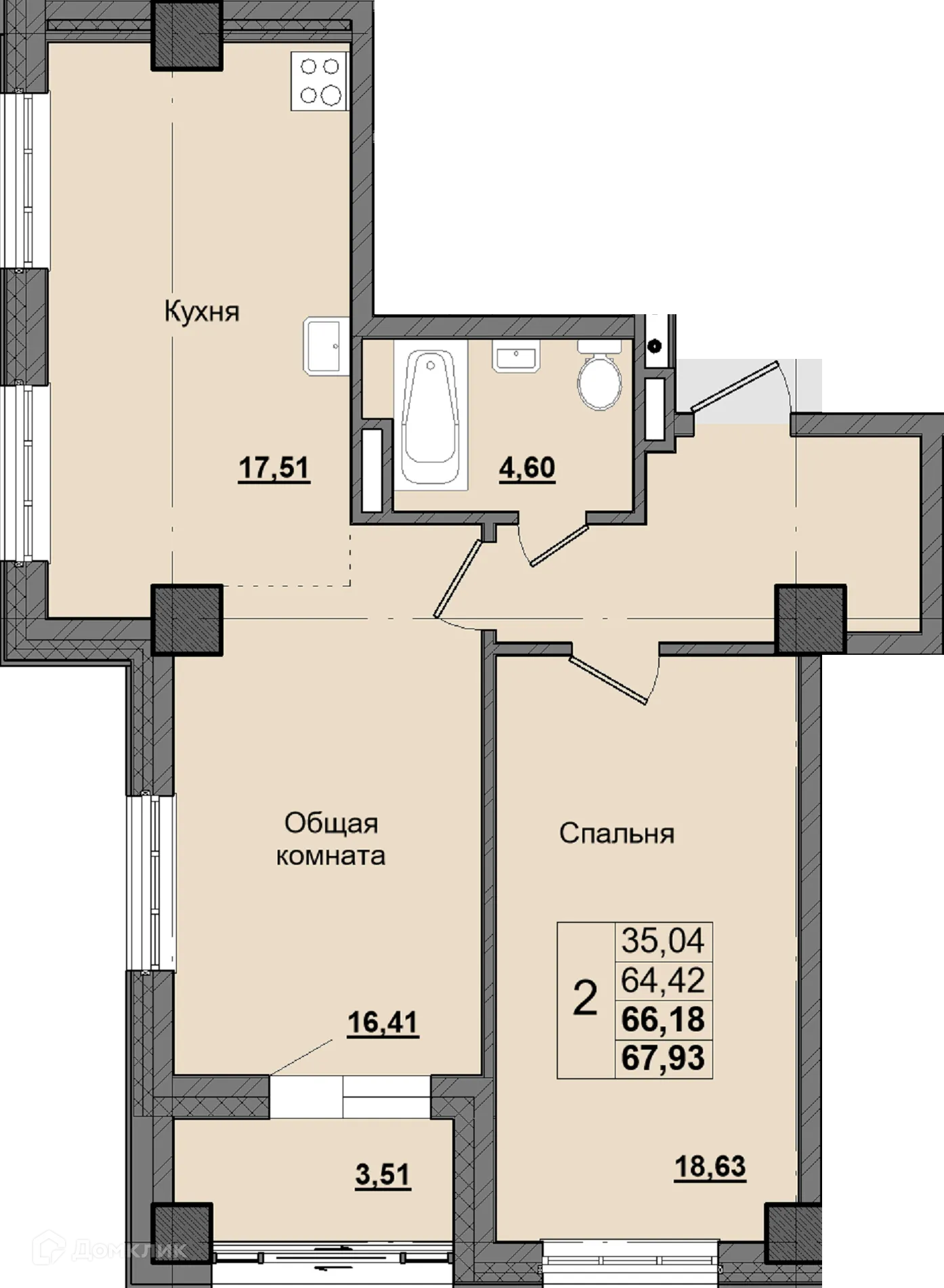 Фото квартиры в ЖК Алгыс