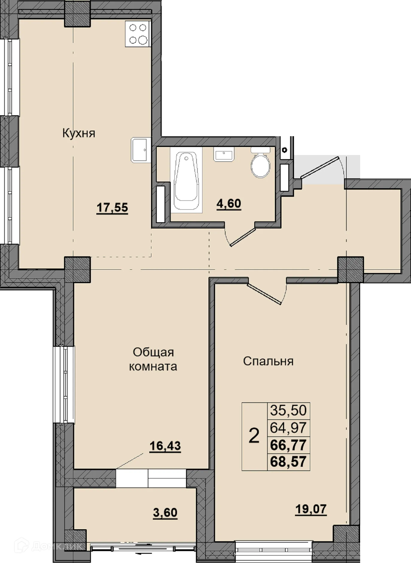 Фото квартиры в ЖК Алгыс