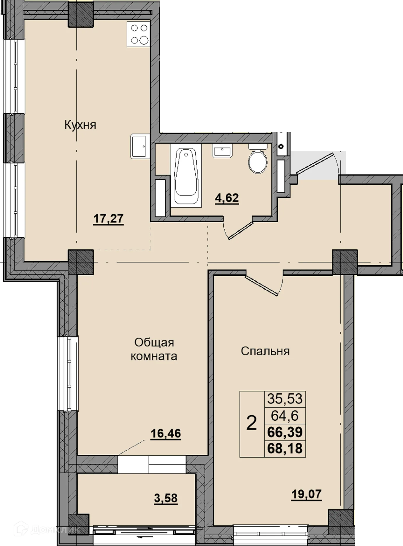 Фото квартиры в ЖК Алгыс