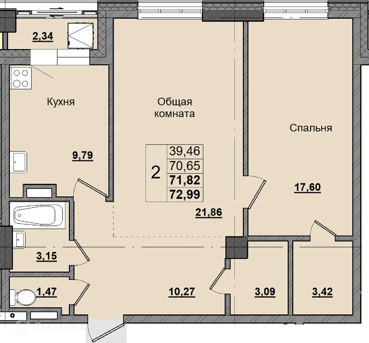 Фото квартиры в ЖК Алгыс