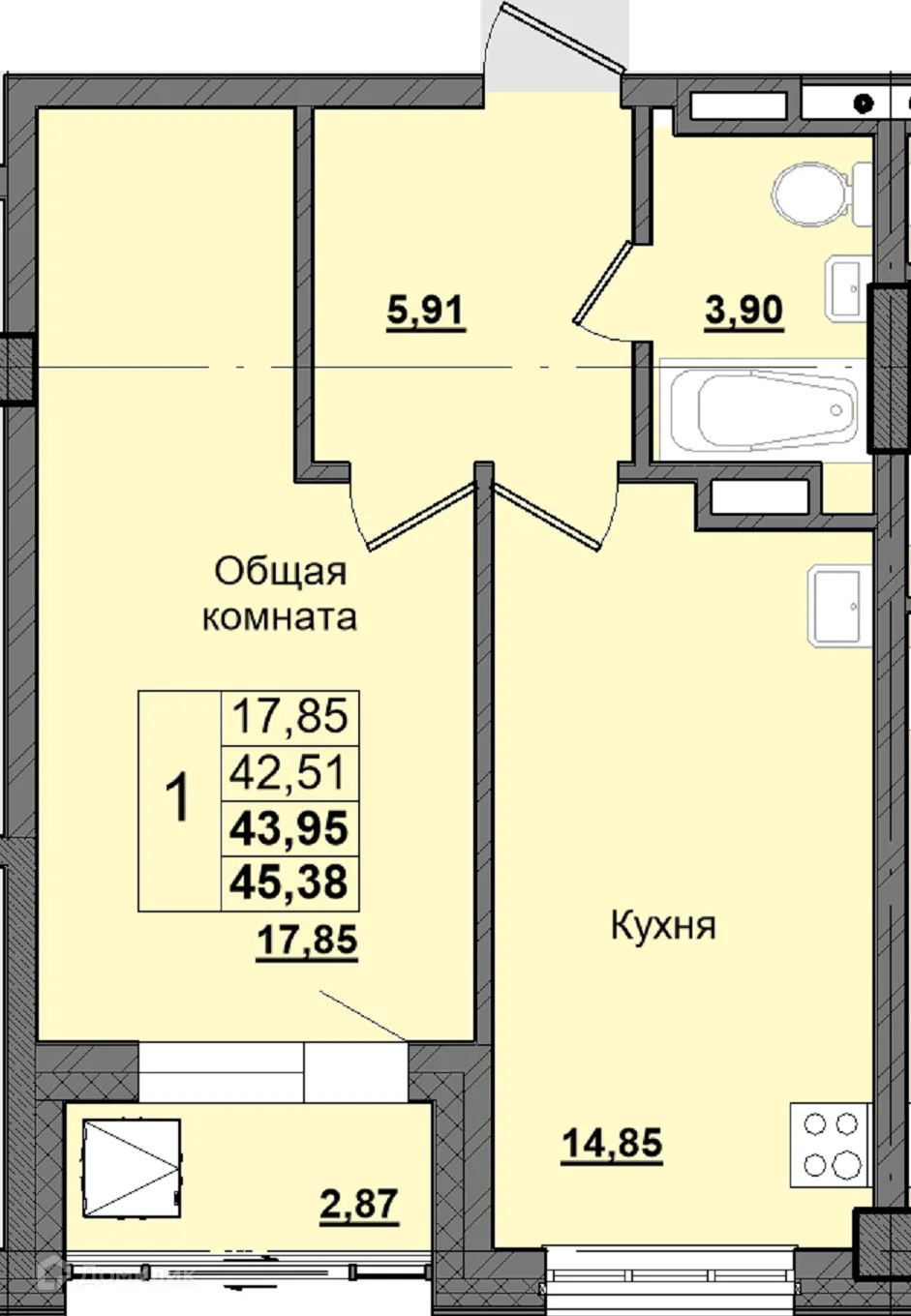 Фото квартиры в ЖК Алгыс