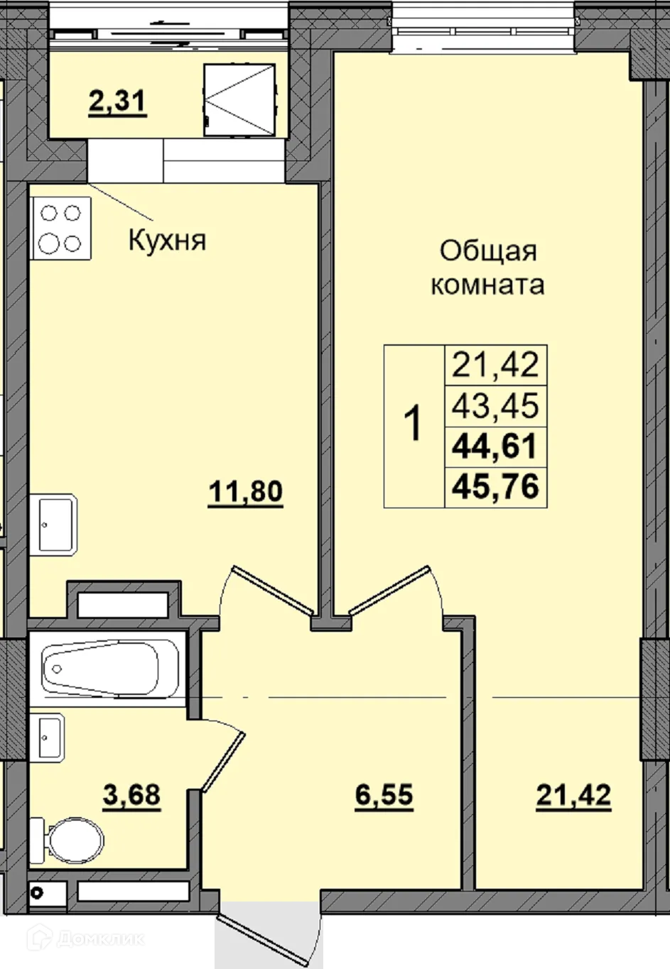 Фото квартиры в ЖК Алгыс