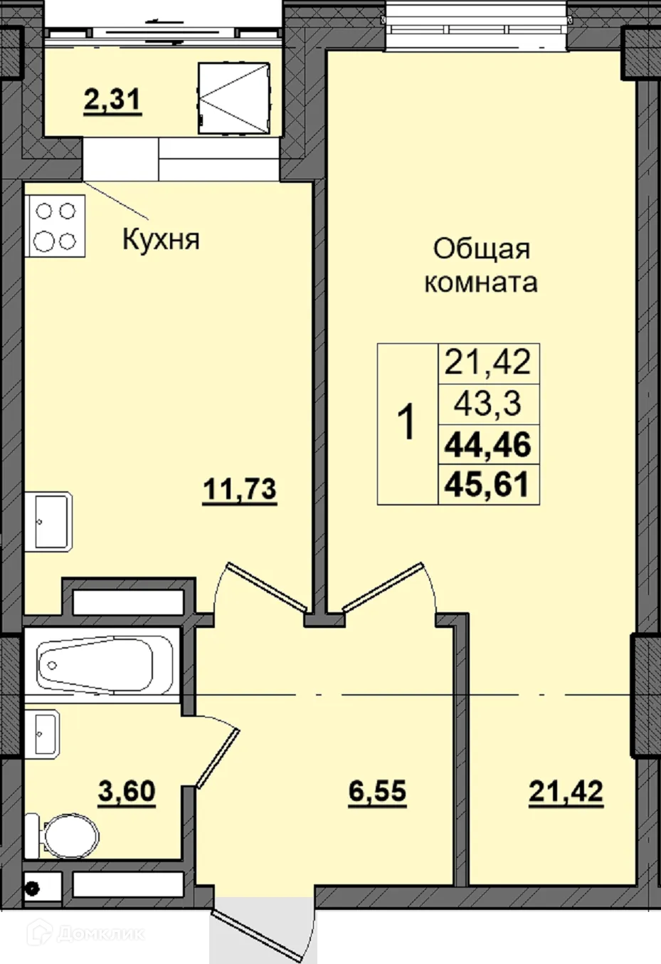 Фото квартиры в ЖК Алгыс